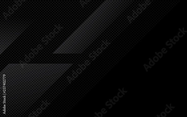 Fototapeta Black abstract geometric background. Modern shape concept.