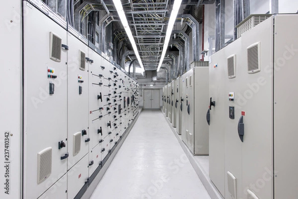 Obraz control room cabinets district cooling plant perspective view