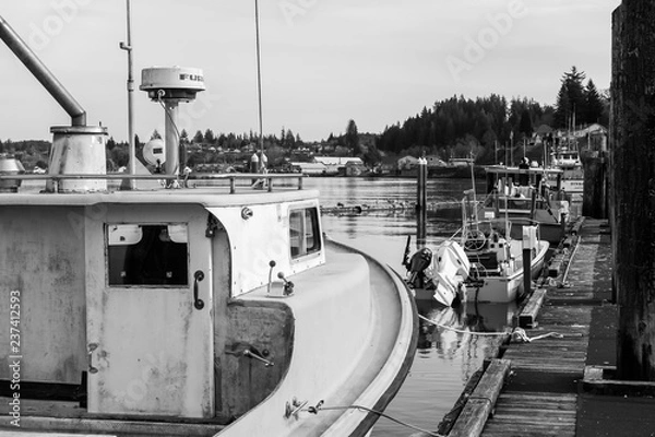 Obraz Willapa River Waterfront No. 4, South Bend, Washington, 2018