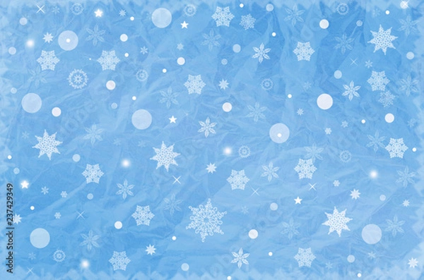 Obraz Снежинки на голубом фоне.