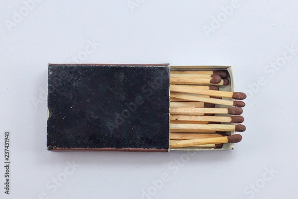 Fototapeta matchbox isolated on white background
