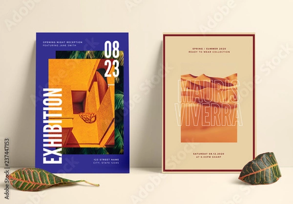 Obraz Exhibition Postcard Layout