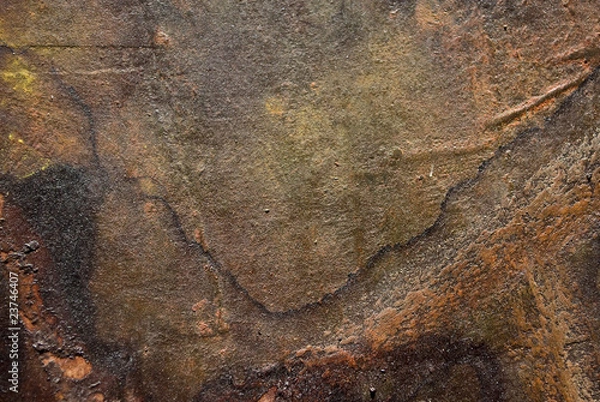 Obraz brown rusty looking painting upclose