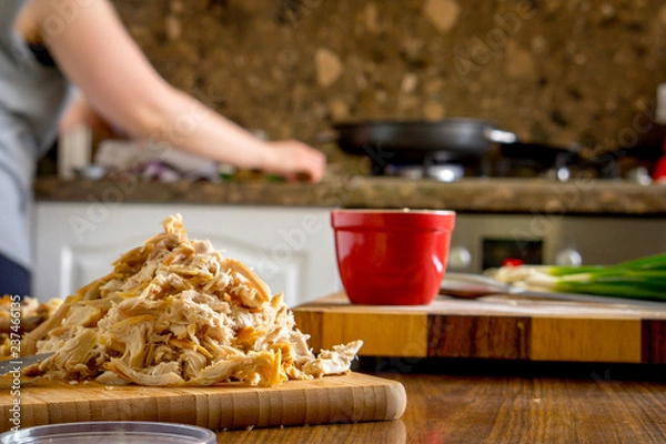 Fototapeta Shredded Chicken