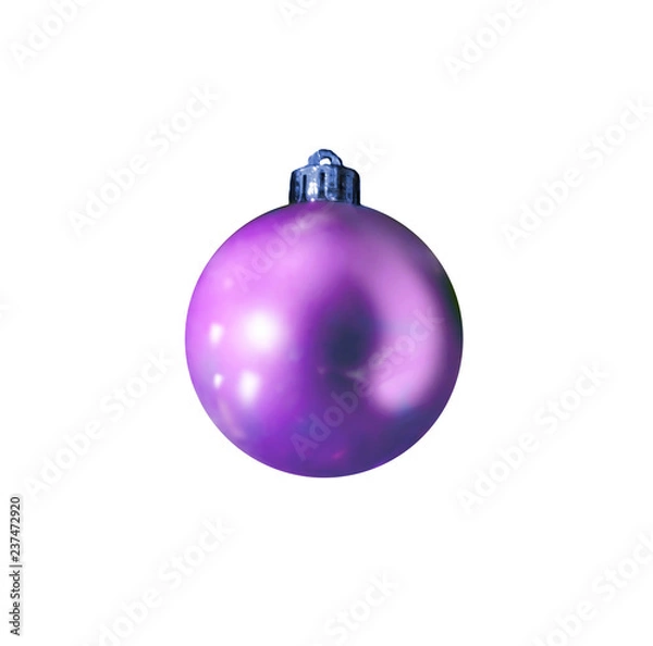 Obraz blue christmas ball isolated on white background