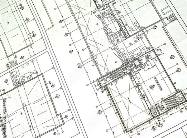 Obraz wydrukowany plan