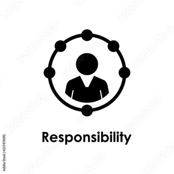Fototapeta circle, worker, responsibility icon. One of the business collection icons for websites, web design, mobile app