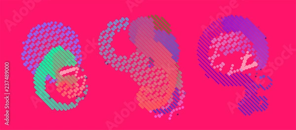 Fototapeta abstract vector background-Dot Graphics 