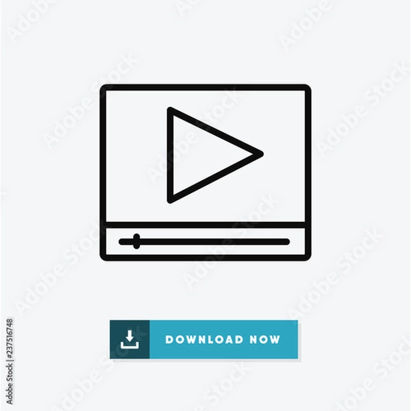 Fototapeta Video vector icon