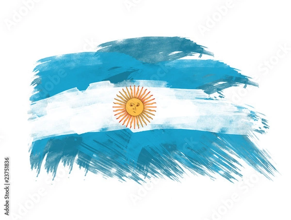 Obraz argentina flag in brush strokes