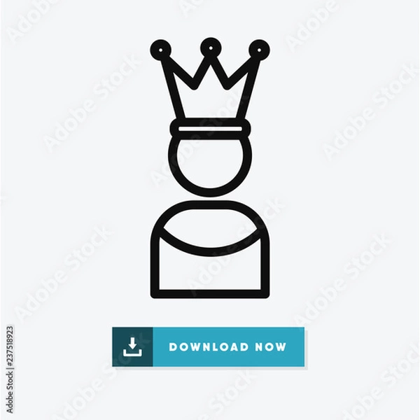 Obraz King vector icon