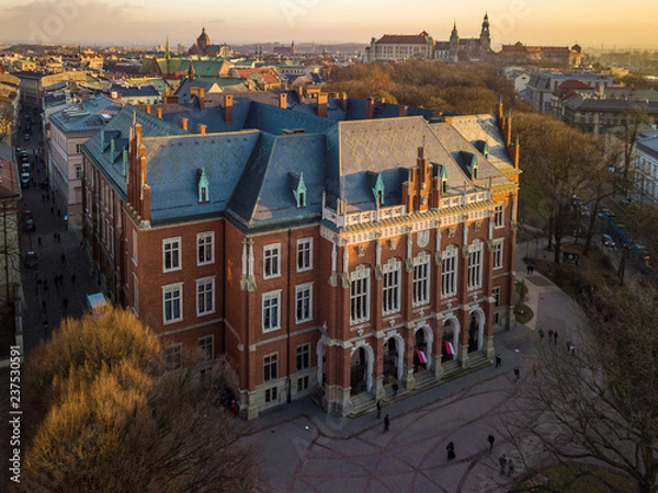 Fototapeta Collegium Novum of the Jagiellonian University in Krakow, Poland