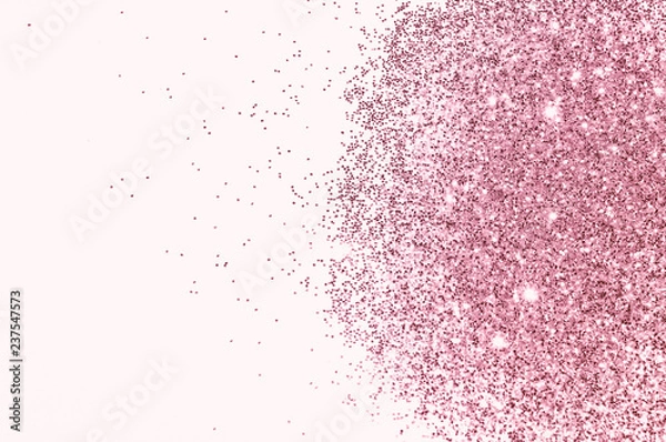 Obraz Rose glitter on light gray background
