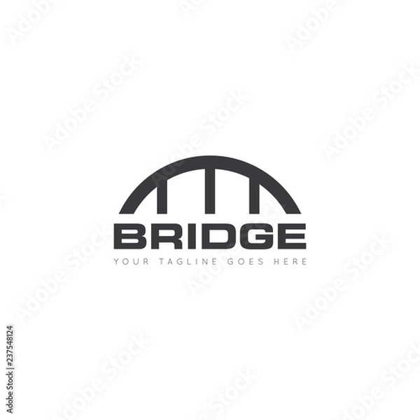 Obraz bridge logo, icon, symbol, design template
