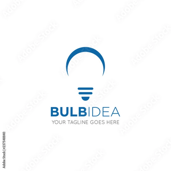 Obraz bulb light lamp logo and icon design template