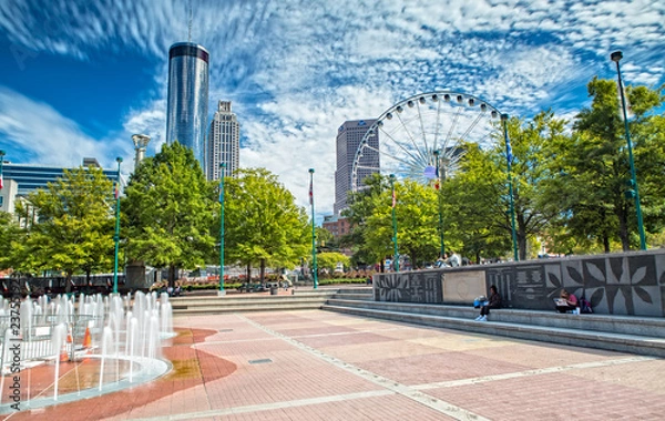 Fototapeta Wrażenie Atlanty z Olympic Centennial Park