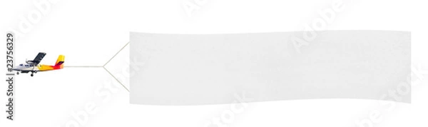 Fototapeta Latający samolot i baner