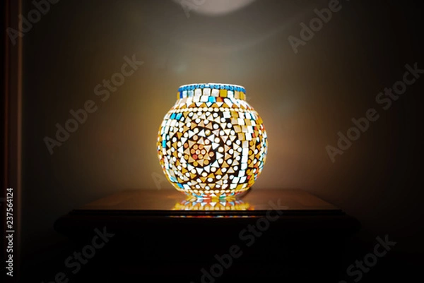 Obraz Colorful lamp on table