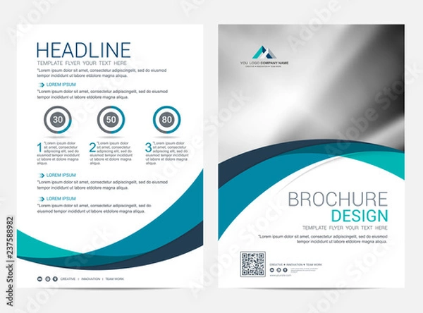 Obraz Brochure template flyer design vector background