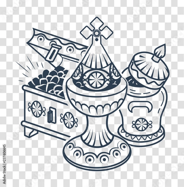 Obraz  icon traditional Magi offerings