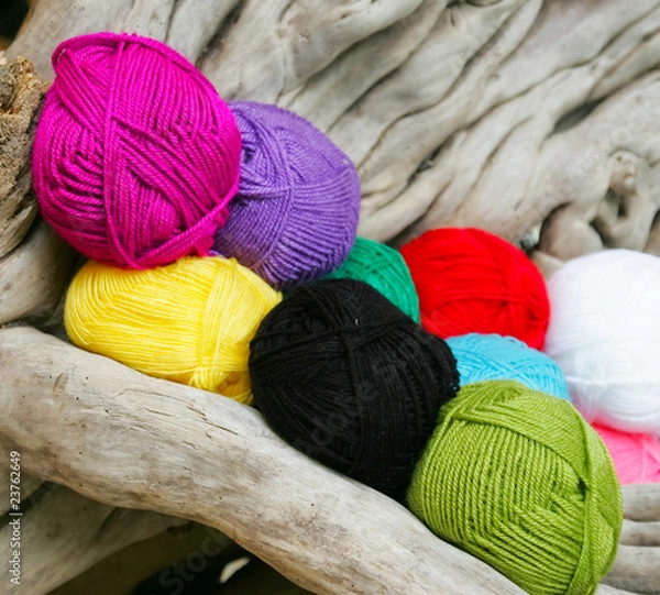 Fototapeta balls of a yarn knitting