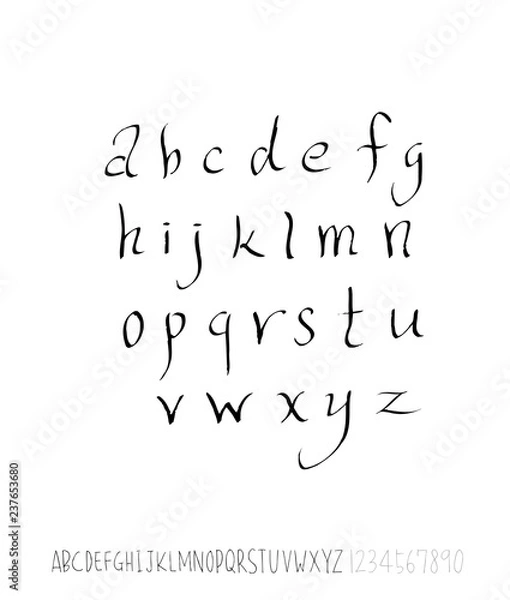 Obraz 벡터 문자 / 손으로 쓴 글씨체