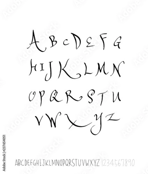 Fototapeta 벡터 문자 / 손으로 쓴 글씨체