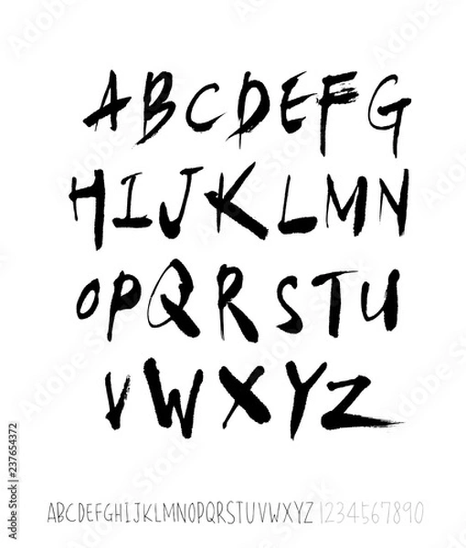 Fototapeta 벡터 문자 / 손으로 쓴 글씨체