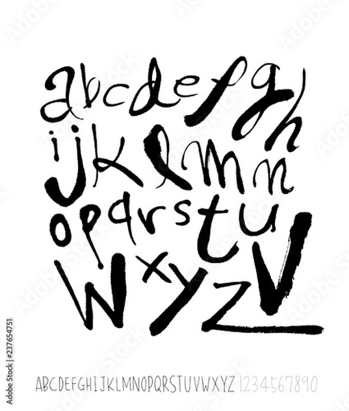 Fototapeta 벡터 문자 / 손으로 쓴 글씨체