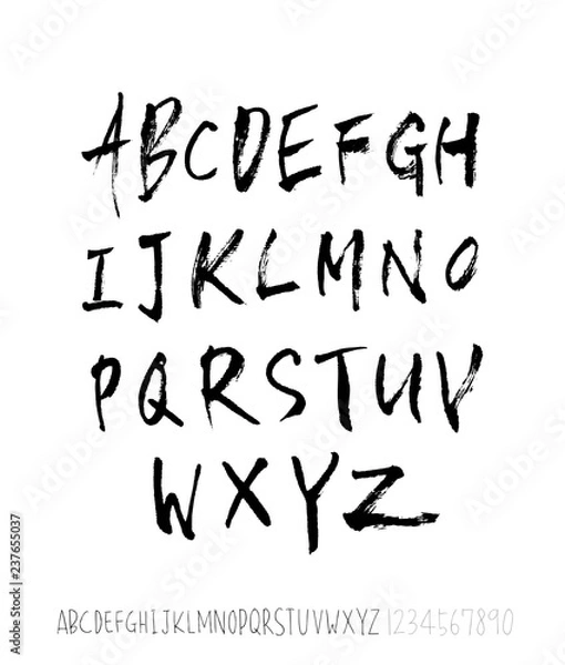 Fototapeta 벡터 문자 / 손으로 쓴 글씨체