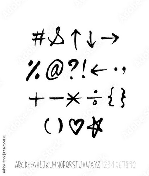 Obraz 벡터 문자 / 손으로 쓴 글씨체