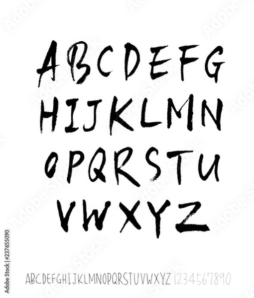 Fototapeta 벡터 문자 / 손으로 쓴 글씨체