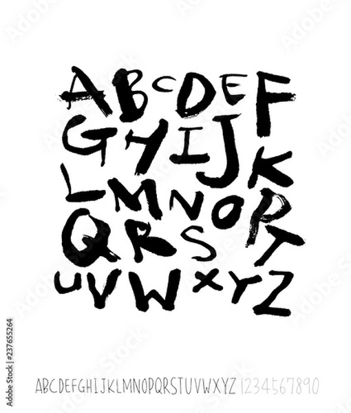 Fototapeta 벡터 문자 / 손으로 쓴 글씨체