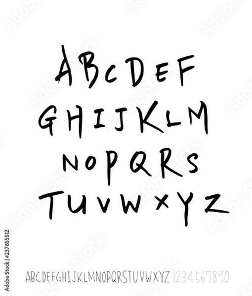 Fototapeta 벡터 문자 / 손으로 쓴 글씨체