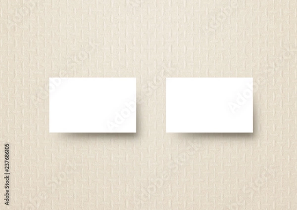 Fototapeta Business card mock-up template pastel neutral sand fashion pattern background