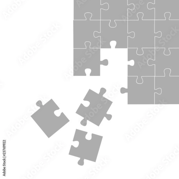 Obraz puzzle grau, verteilt