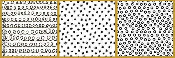 Fototapeta 3 motifs graphiques au raccord