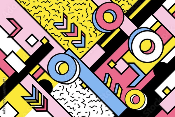 Obraz Memphis geometric background