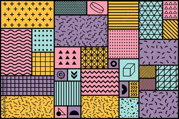 Obraz Memphis geometric background