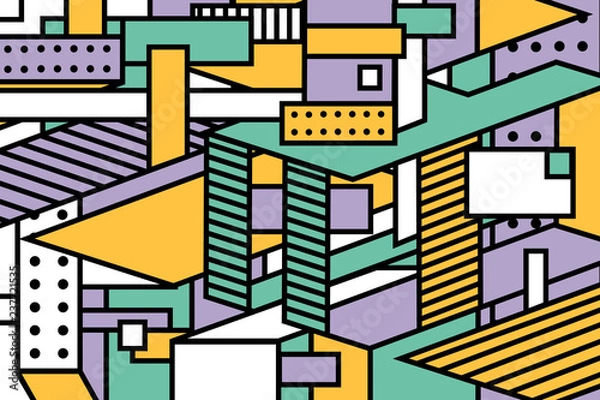 Obraz Memphis geometric background