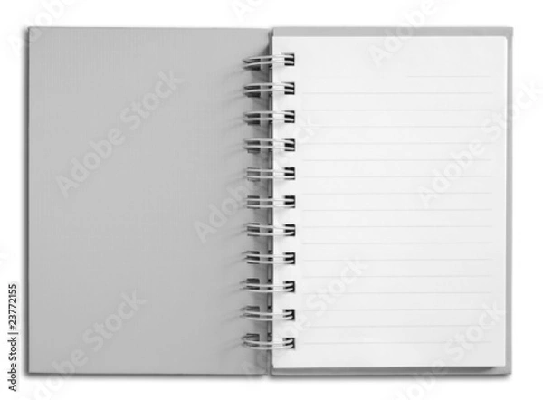 Obraz Notebook vertical single white page