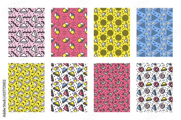 Obraz Memphis geometric pattern