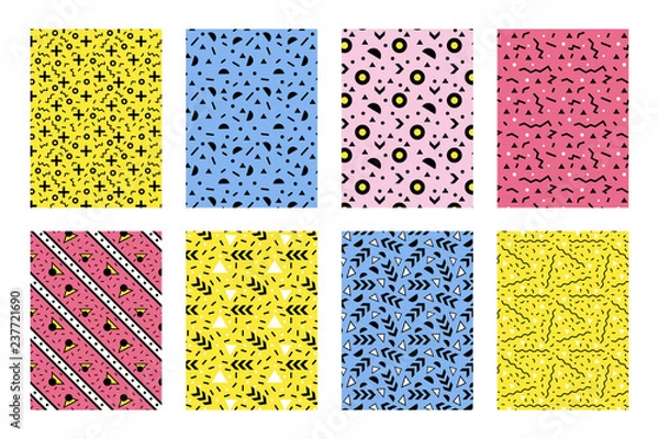 Obraz Memphis geometric pattern