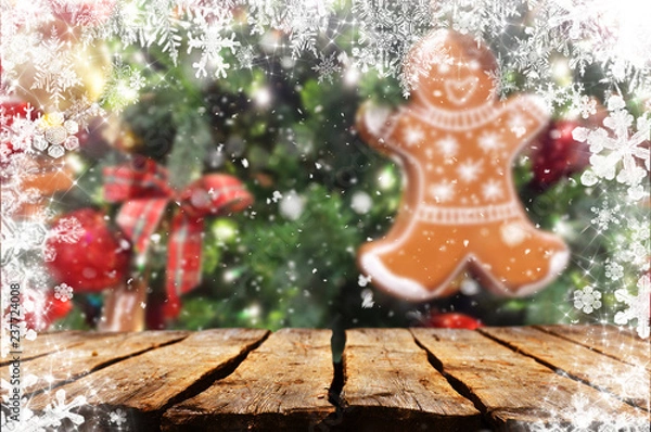 Fototapeta Christmas table background