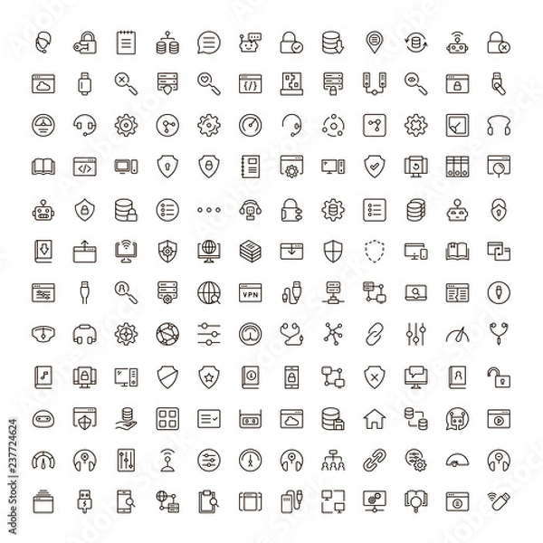 Fototapeta Programming icon set