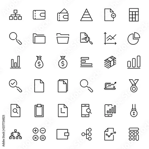 Fototapeta Financial icon set