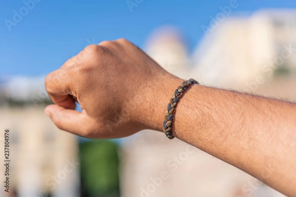 Obraz Mans hand close up