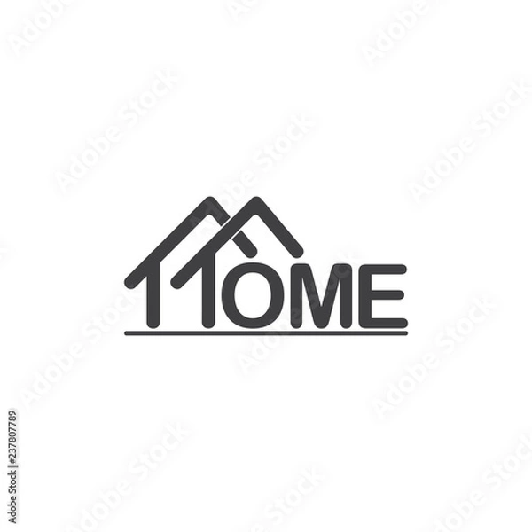 Fototapeta text home symbol logo vector