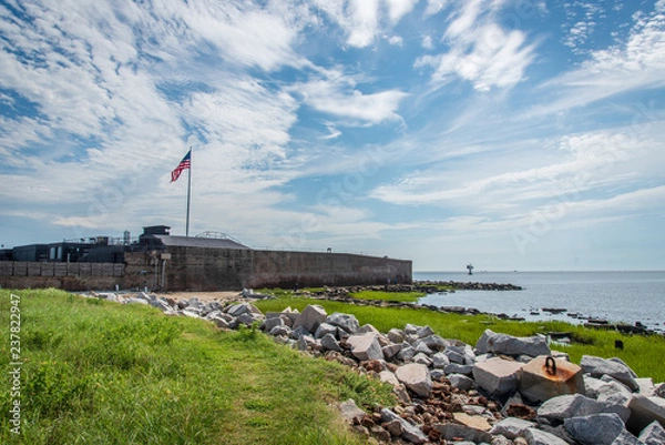 Obraz Fort Sumter on a cloudy day