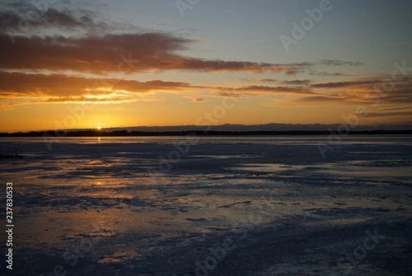 Fototapeta sunset on the beach